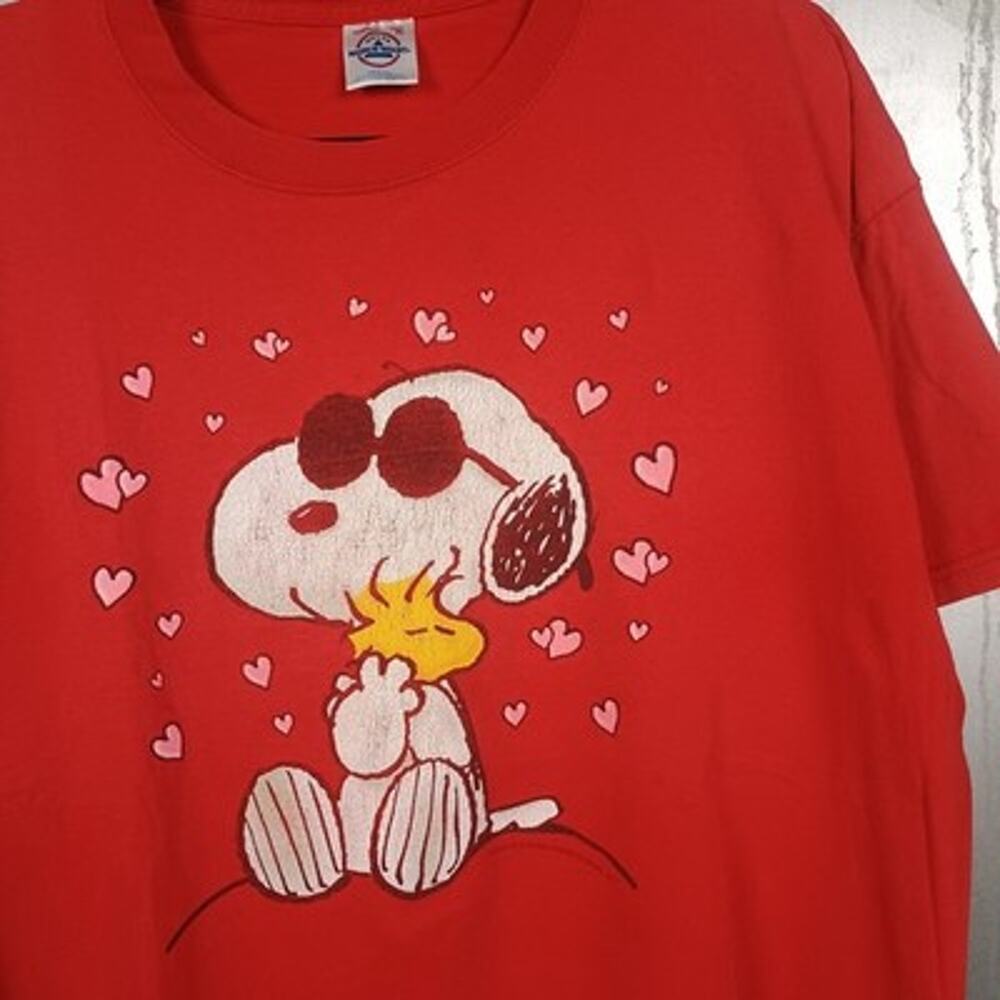 Snoopy Woodstock Vintage 90s Y2K Valentine Cute Cartoon Comic Shirt XL Joe Cool